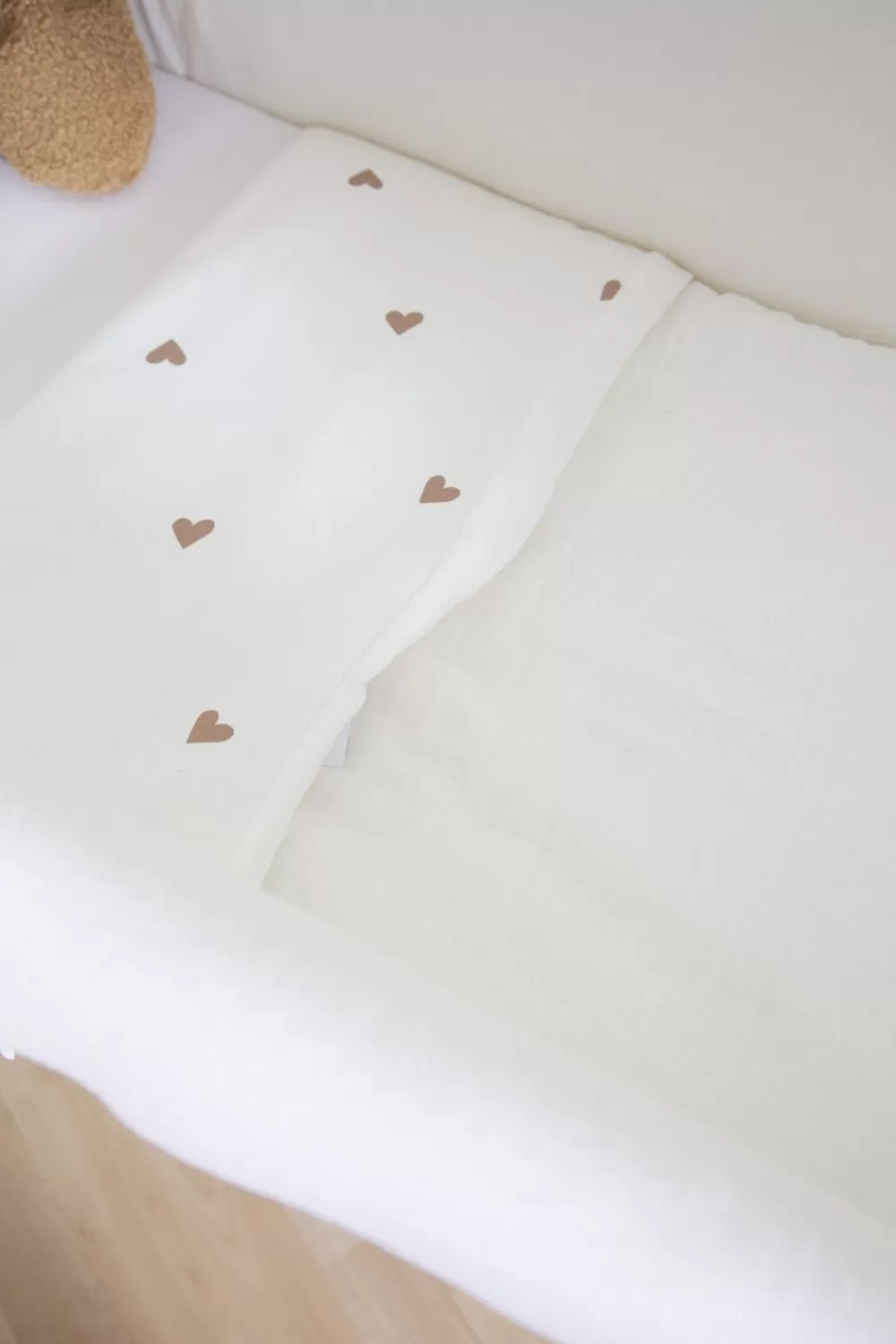 New Childhome Babydeken - 80X100 Cm - Jersey + Mousseline - Hearts