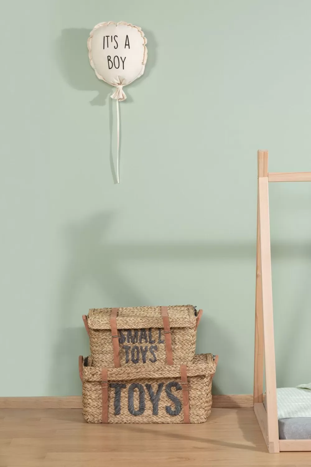 Hot Childhome Canvas Ballon - It'S A Boy - Muurdecoratie - 35X26X8 Cm