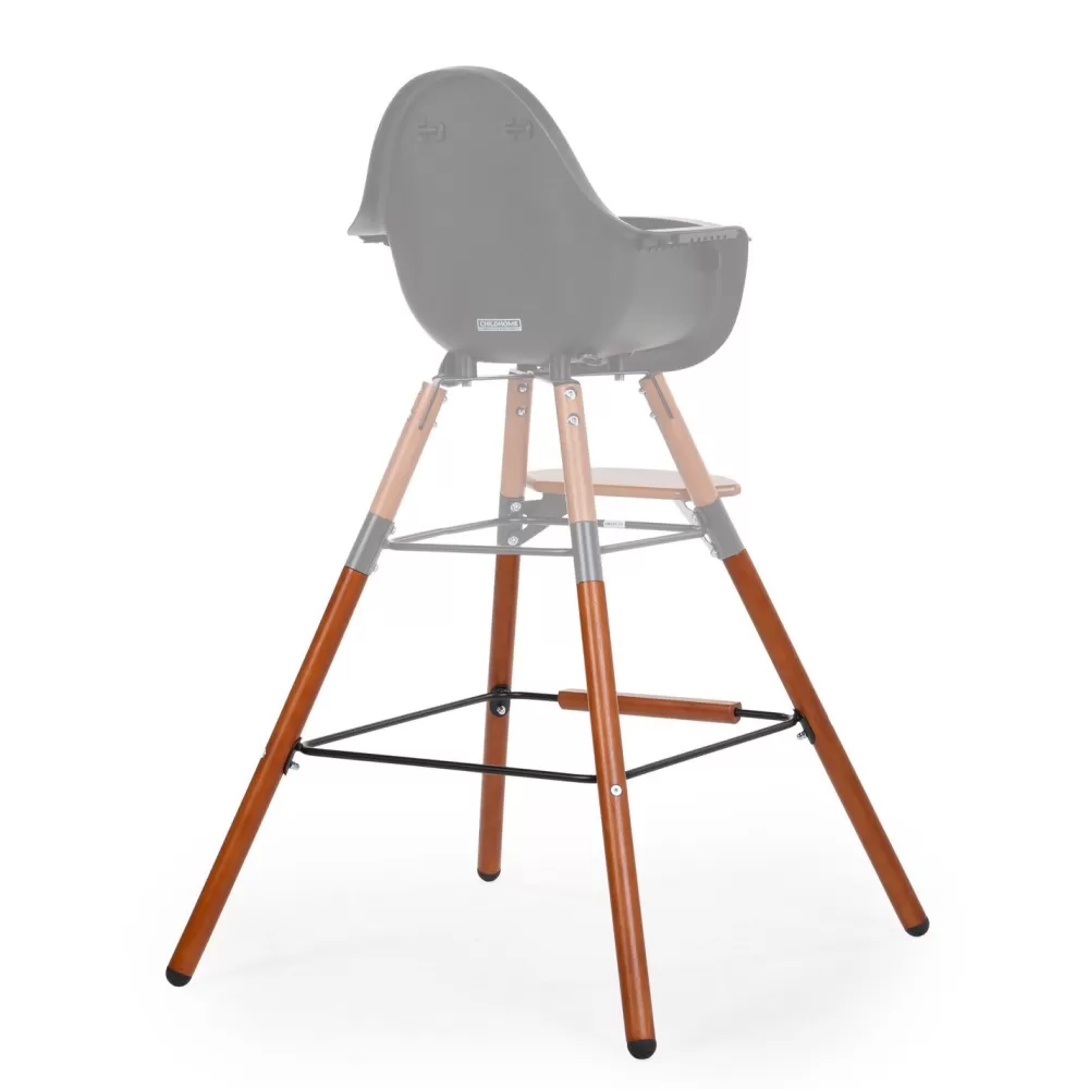 Flash Sale Childhome Evolu Extra Set Lange Poten + Voetsteun - Hout - Donker Naturel Zwart