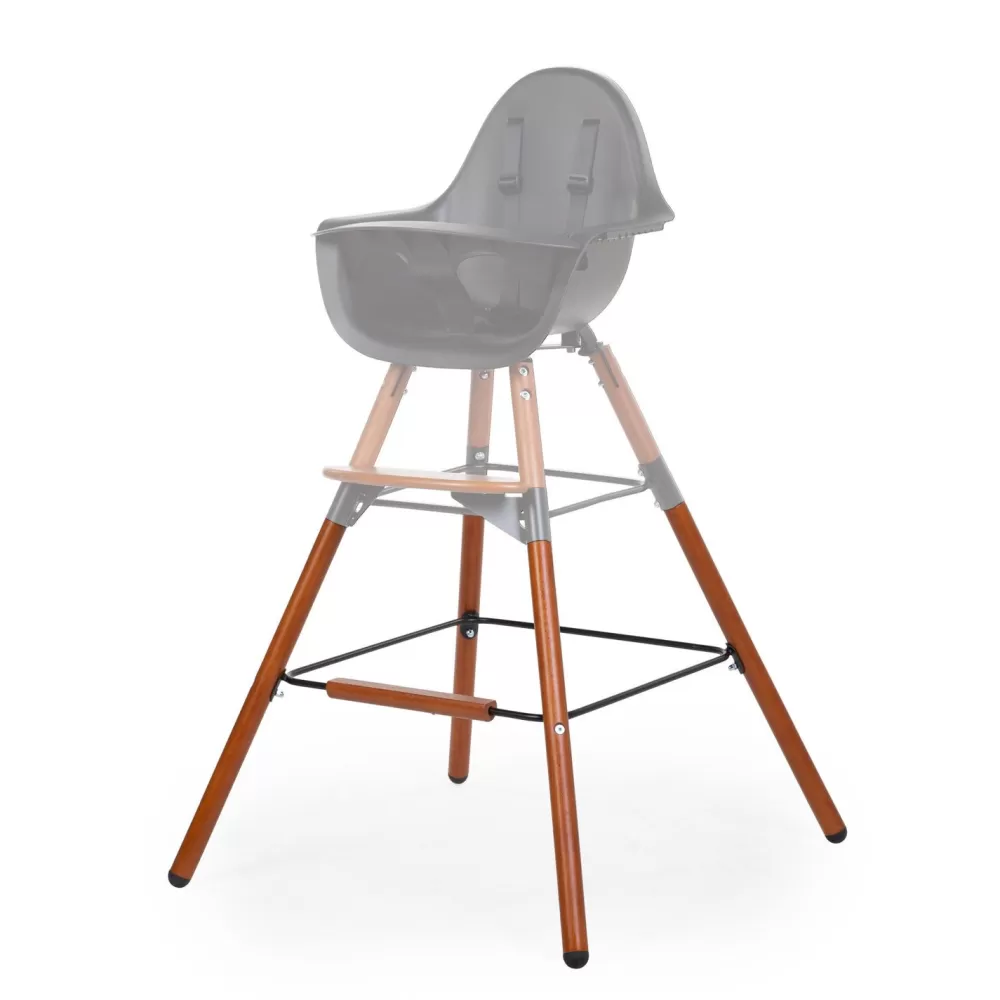 Flash Sale Childhome Evolu Extra Set Lange Poten + Voetsteun - Hout - Donker Naturel Zwart