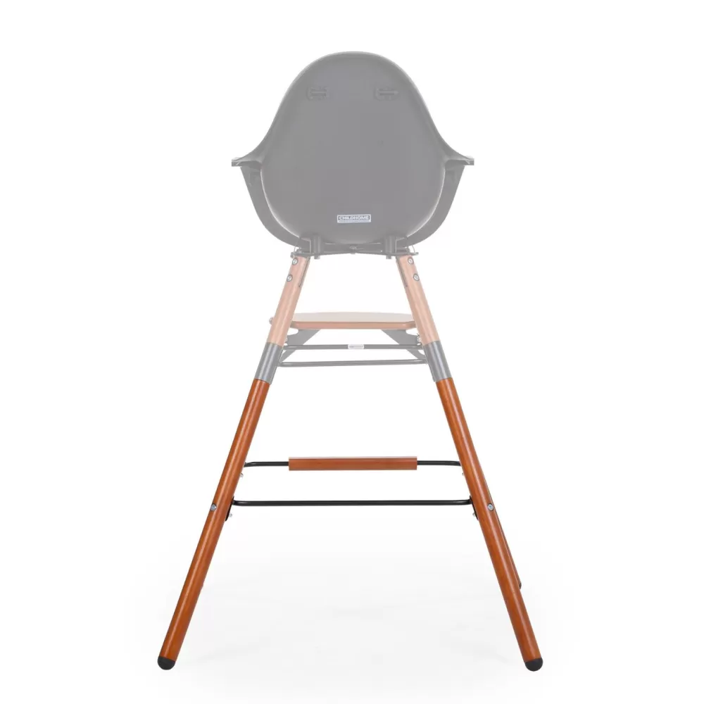 Flash Sale Childhome Evolu Extra Set Lange Poten + Voetsteun - Hout - Donker Naturel Zwart