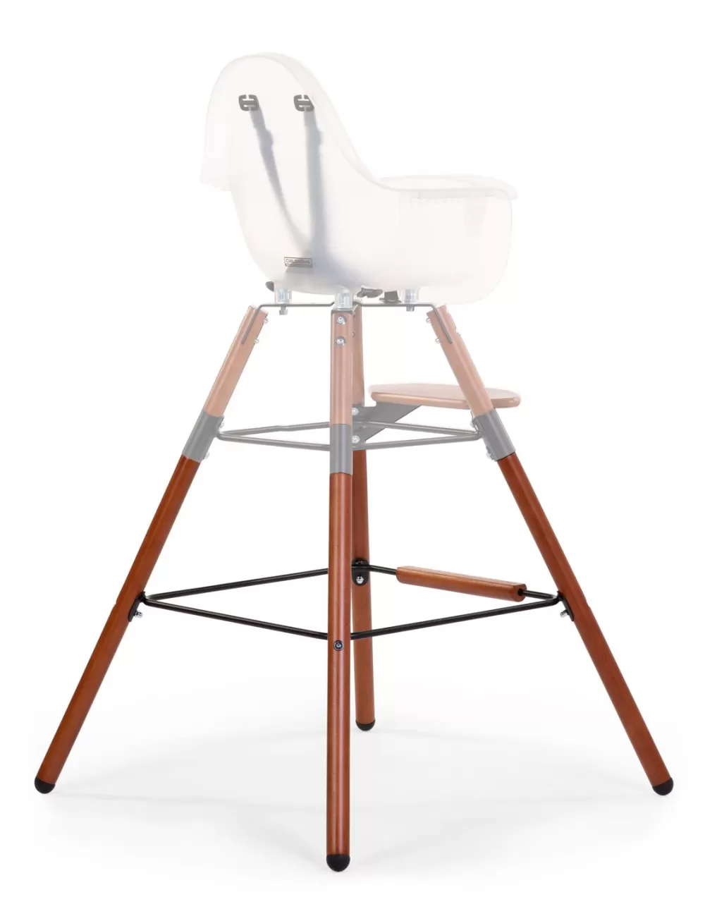 Flash Sale Childhome Evolu Extra Set Lange Poten + Voetsteun - Hout - Donker Naturel Zwart