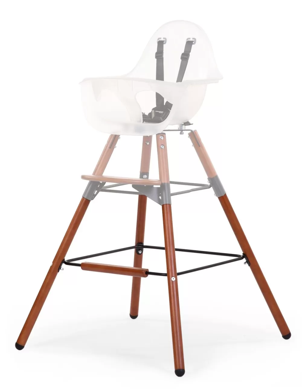 Flash Sale Childhome Evolu Extra Set Lange Poten + Voetsteun - Hout - Donker Naturel Zwart