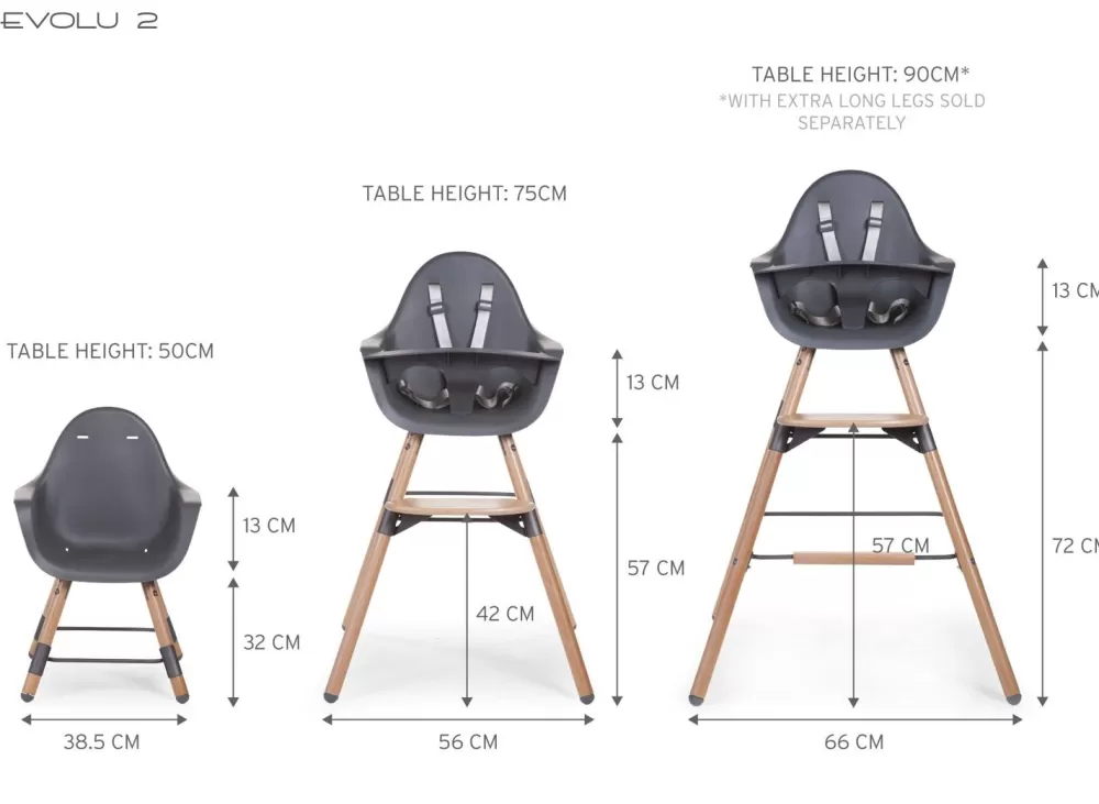 Cheap Childhome Evolu Kinderstoel - Verstelbaar In Hoogte (50-75 Cm/*90 Cm) - Naturel Antraciet