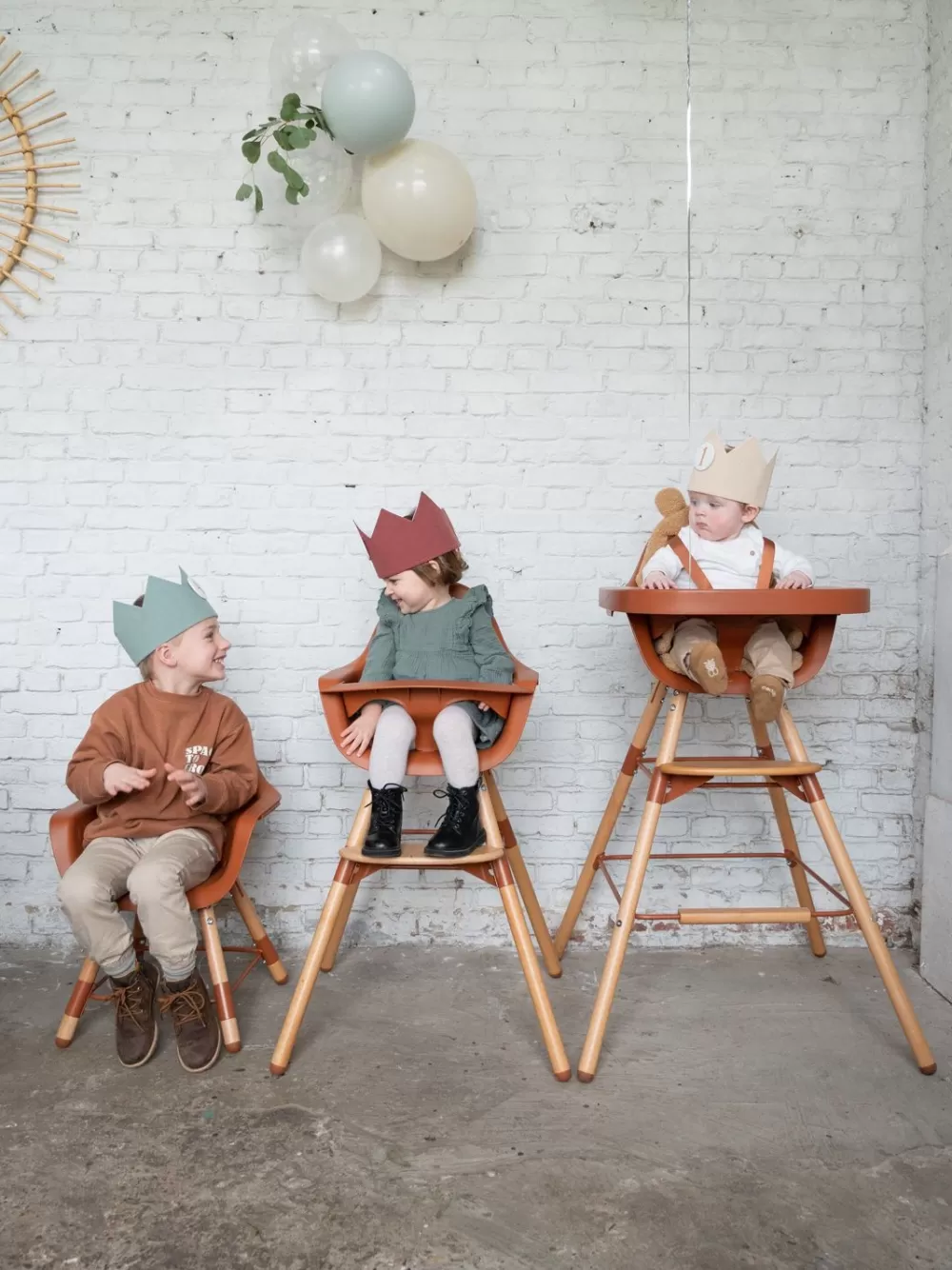 Sale Childhome Evolu Kinderstoel - Verstelbaar In Hoogte (50-75 Cm/*90 Cm) - Naturel Roest