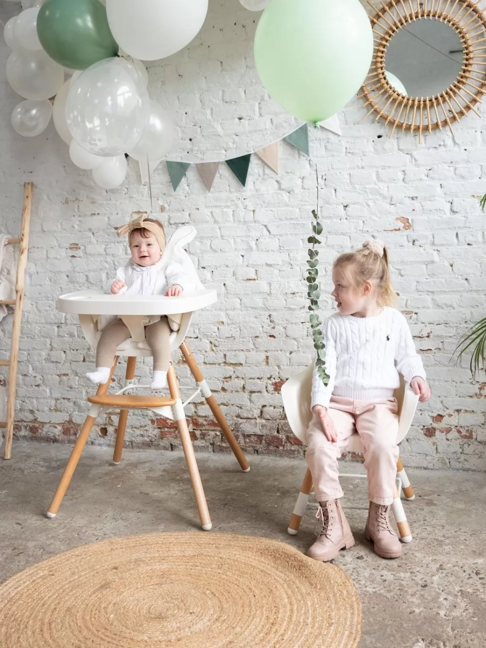 Store Childhome Evolu Kinderstoel - Verstelbaar In Hoogte (50-75 Cm/*90 Cm) - Naturel Wit