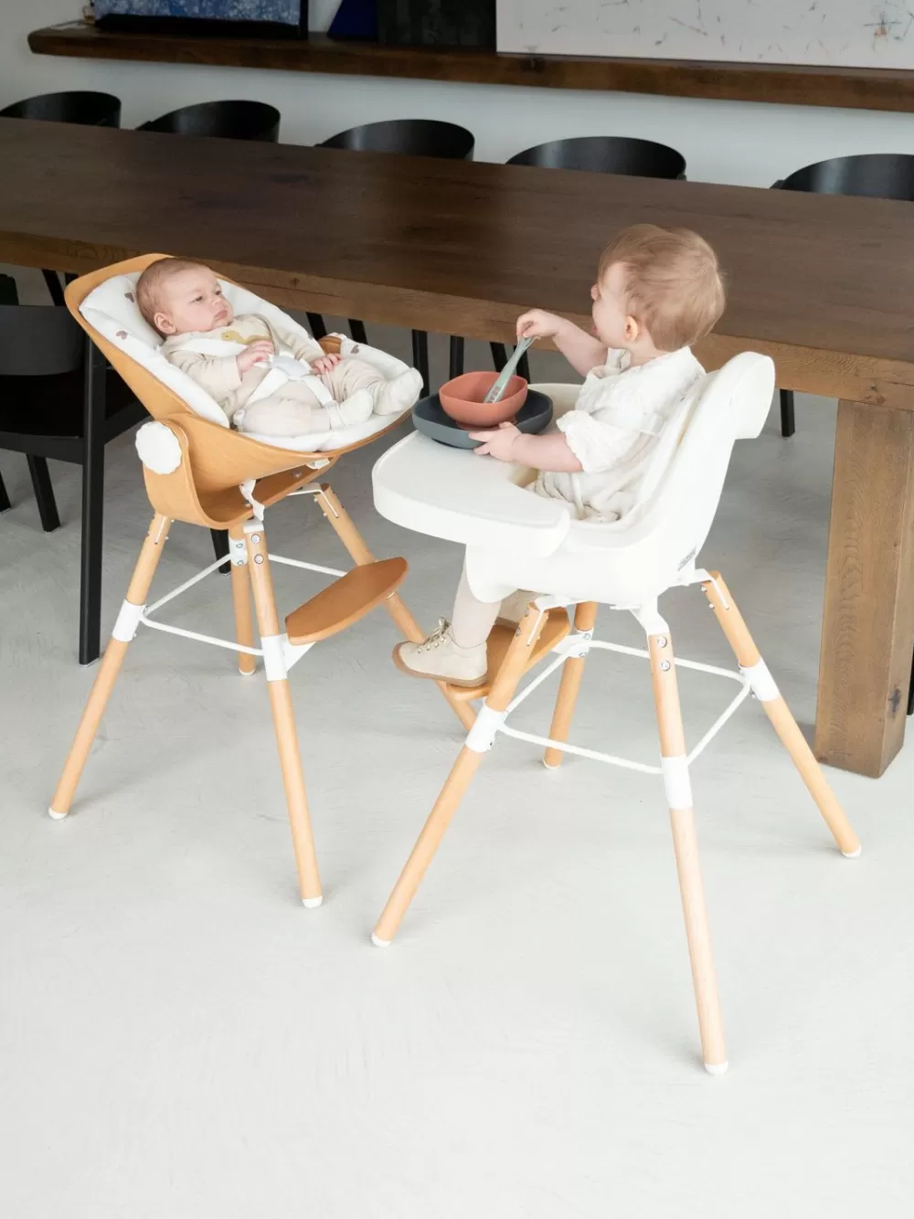 Store Childhome Evolu Newborn Seat Voor Evolu 2 + One.80° - Hout - Naturel Wit