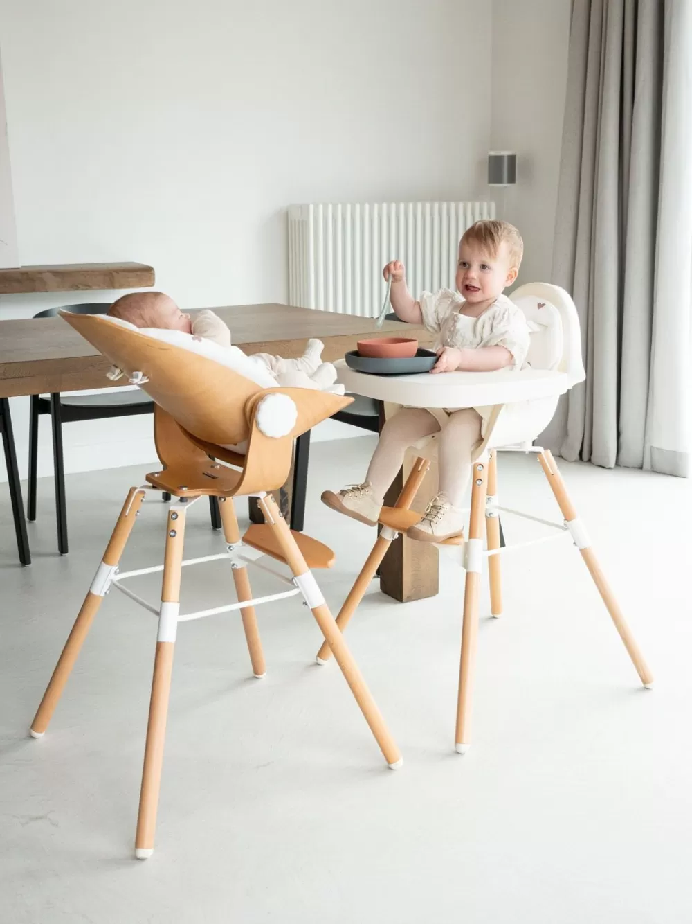 Store Childhome Evolu Newborn Seat Voor Evolu 2 + One.80° - Hout - Naturel Wit