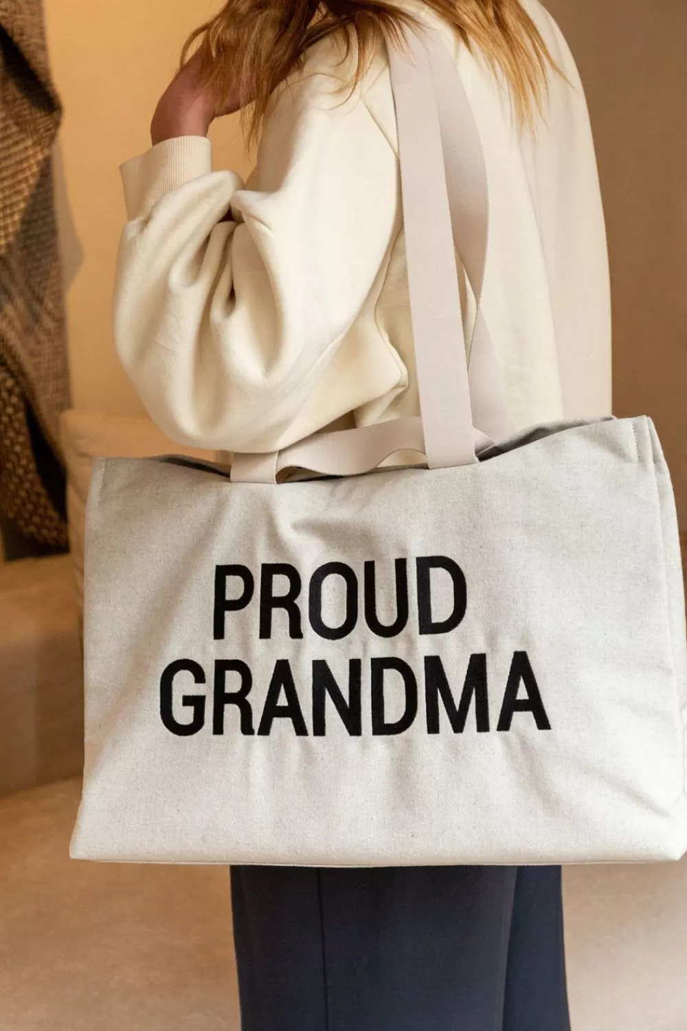 Shop Childhome Grandma Bag - Canvas - Ecru