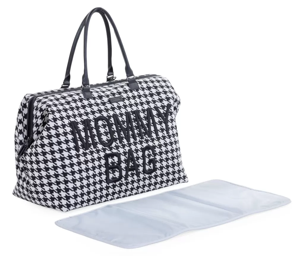 Outlet Childhome Mommy Bag ® Pied De Poule - Zwart