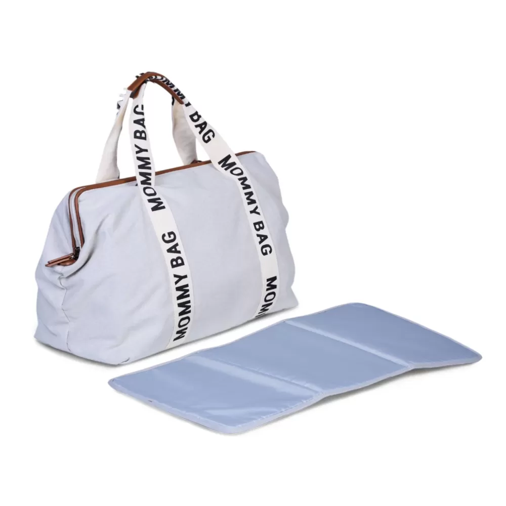 New Childhome Mommy Bag ® Verzorgingstas - Signature - Canvas - Ecru