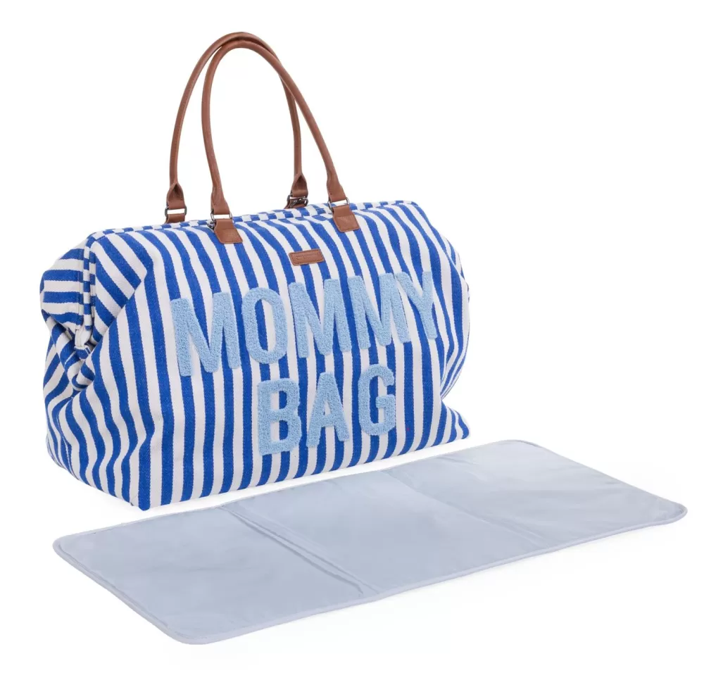 Flash Sale Childhome Mommy Bag ® Verzorgingstas - Stripes - Electric Blue/Light Blue