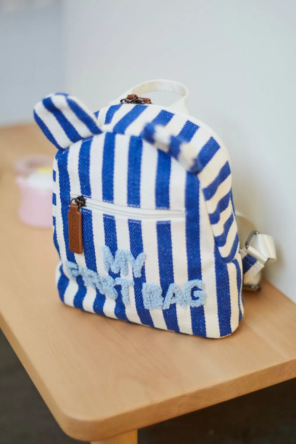 Fashion Childhome My First Bag Kinderrugzak - Stripes - Electric Blue/Light Blue