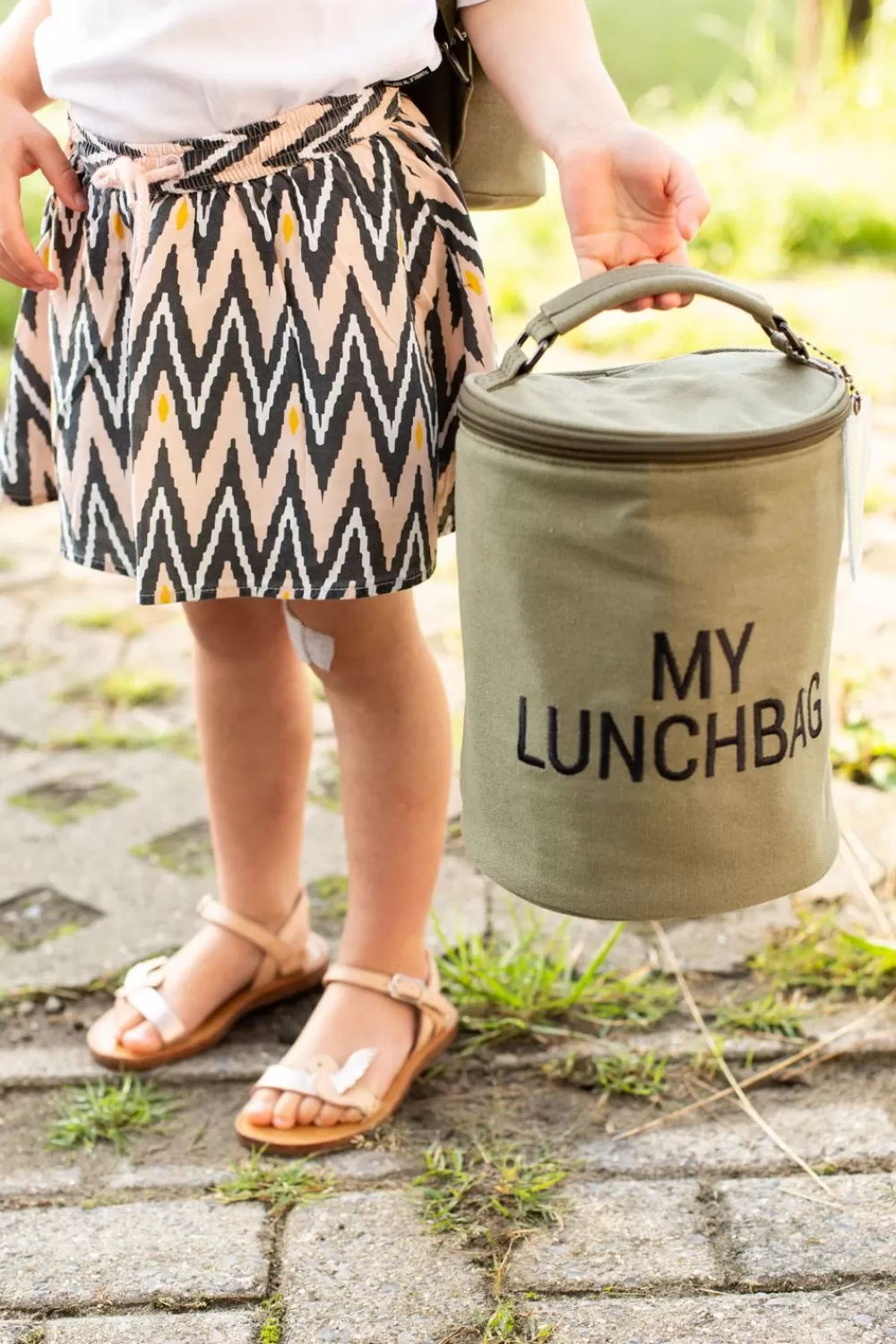 Sale Childhome My Lunchbag - Met Isolerende Voering - Canvas - Kaki