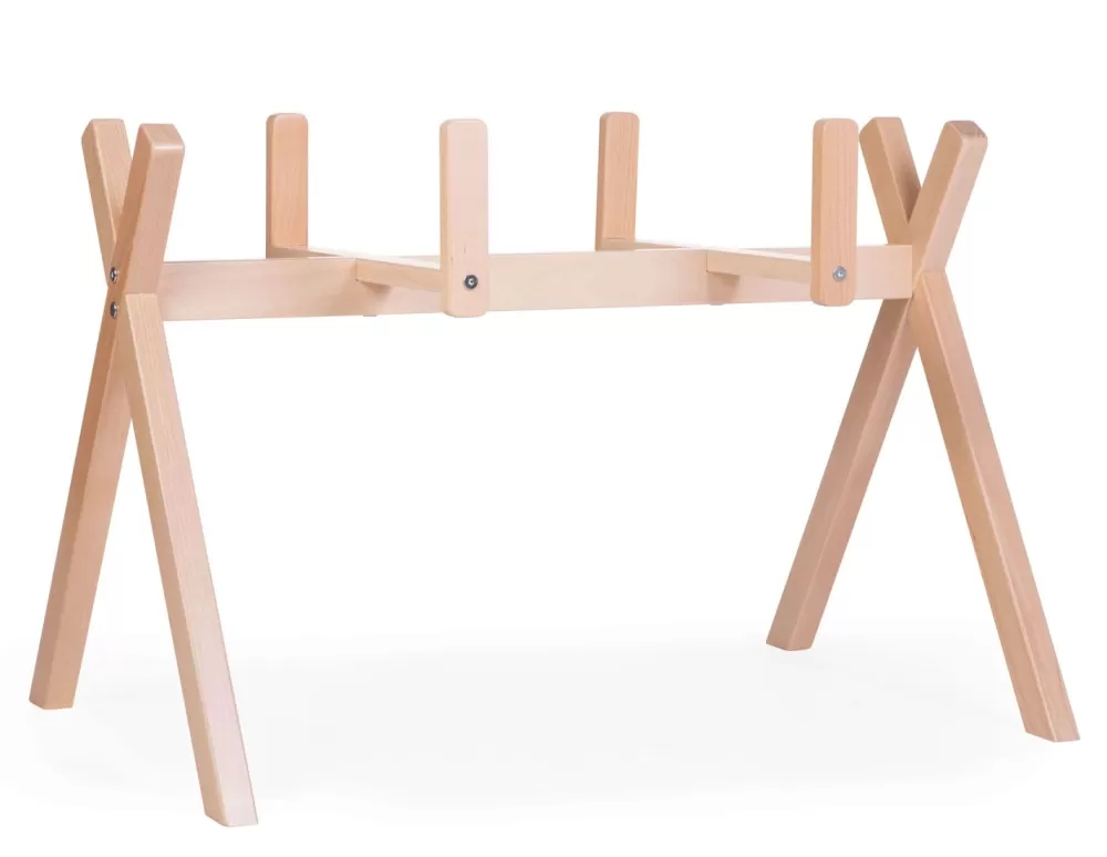 Fashion Childhome Tipi Staander Voor Moses Mand + Baby Gym - Hout - Naturel